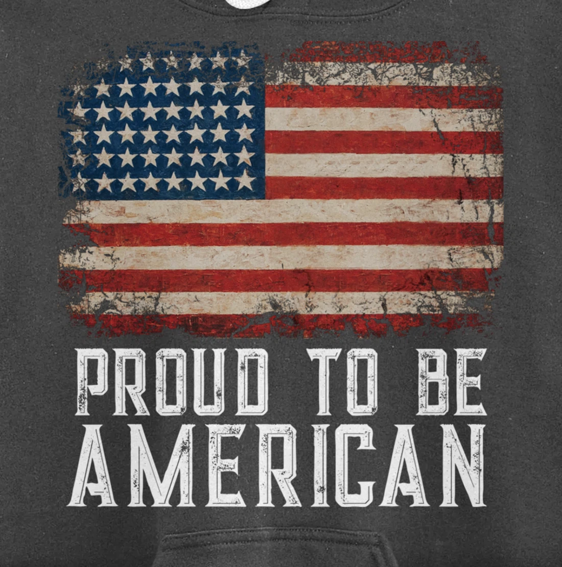 Patriotic USA Flag Proud To Be American Gift Citizen Veteran Pullover Hoodie