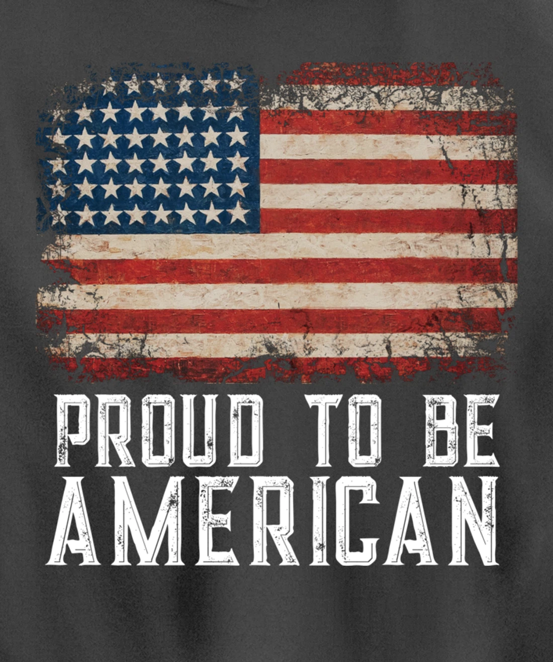 Patriotic USA Flag Proud To Be American Gift Citizen Veteran Pullover Hoodie