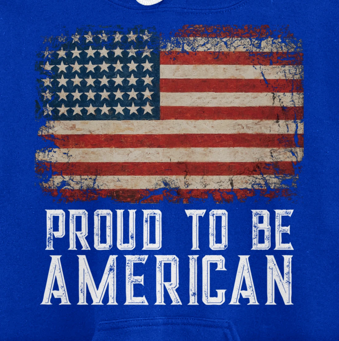 Patriotic USA Flag Proud To Be American Gift Citizen Veteran Pullover Hoodie