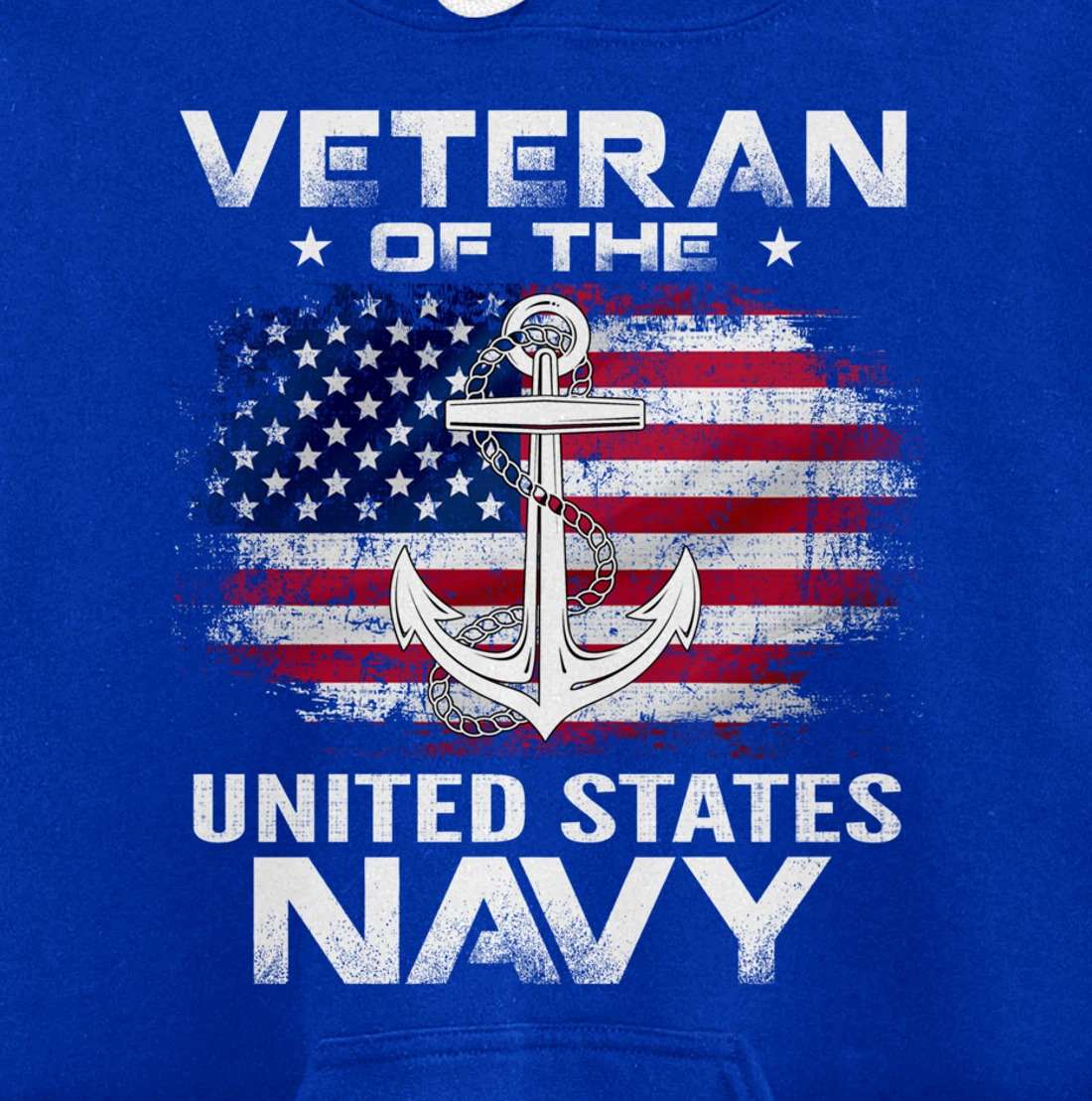 Veteran Of The United States Navy With American Flag Gift Pullover Hoodie