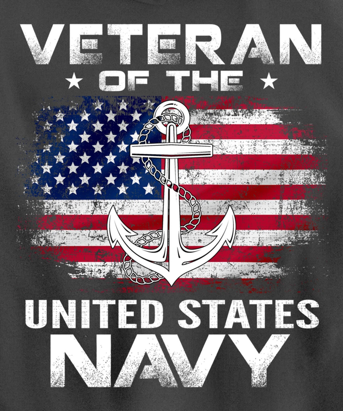 Veteran Of The United States Navy With American Flag Gift Pullover Hoodie