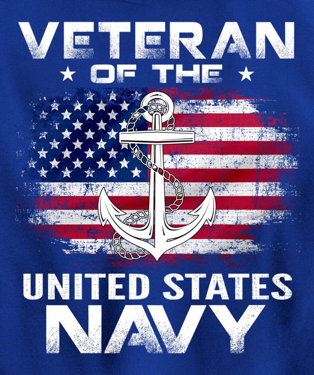 Veteran Of The United States Navy With American Flag Gift Pullover Hoodie