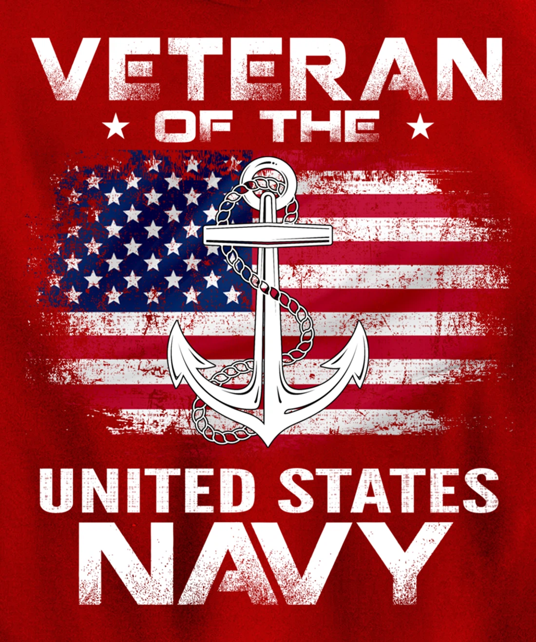 Veteran Of The United States Navy With American Flag Gift Pullover Hoodie