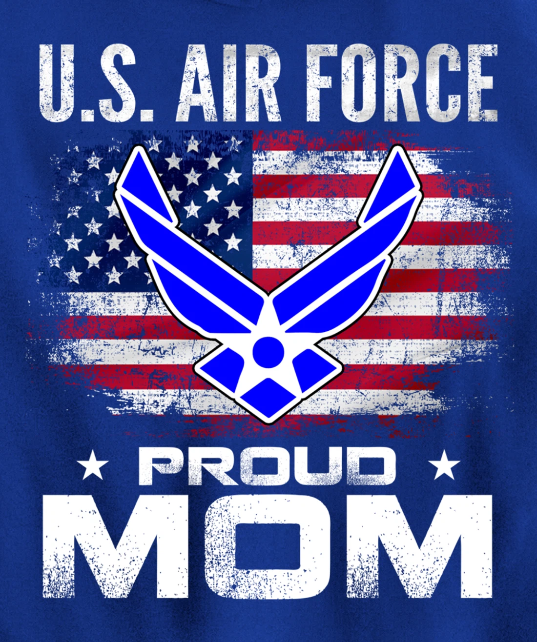 U.S Air Force Proud Mom With American Flag Gift Veteran Pullover Hoodie