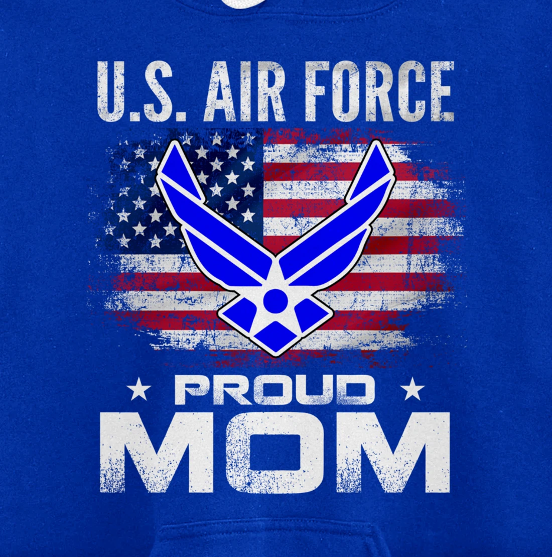U.S Air Force Proud Mom With American Flag Gift Veteran Pullover Hoodie