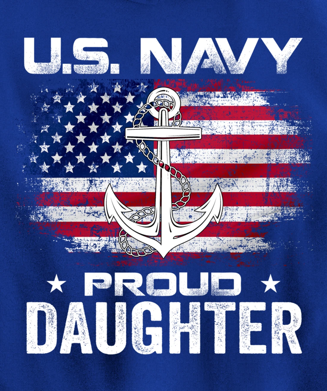U.S Navy Proud Daughter With American Flag Gift Veteran Pullover Hoodie