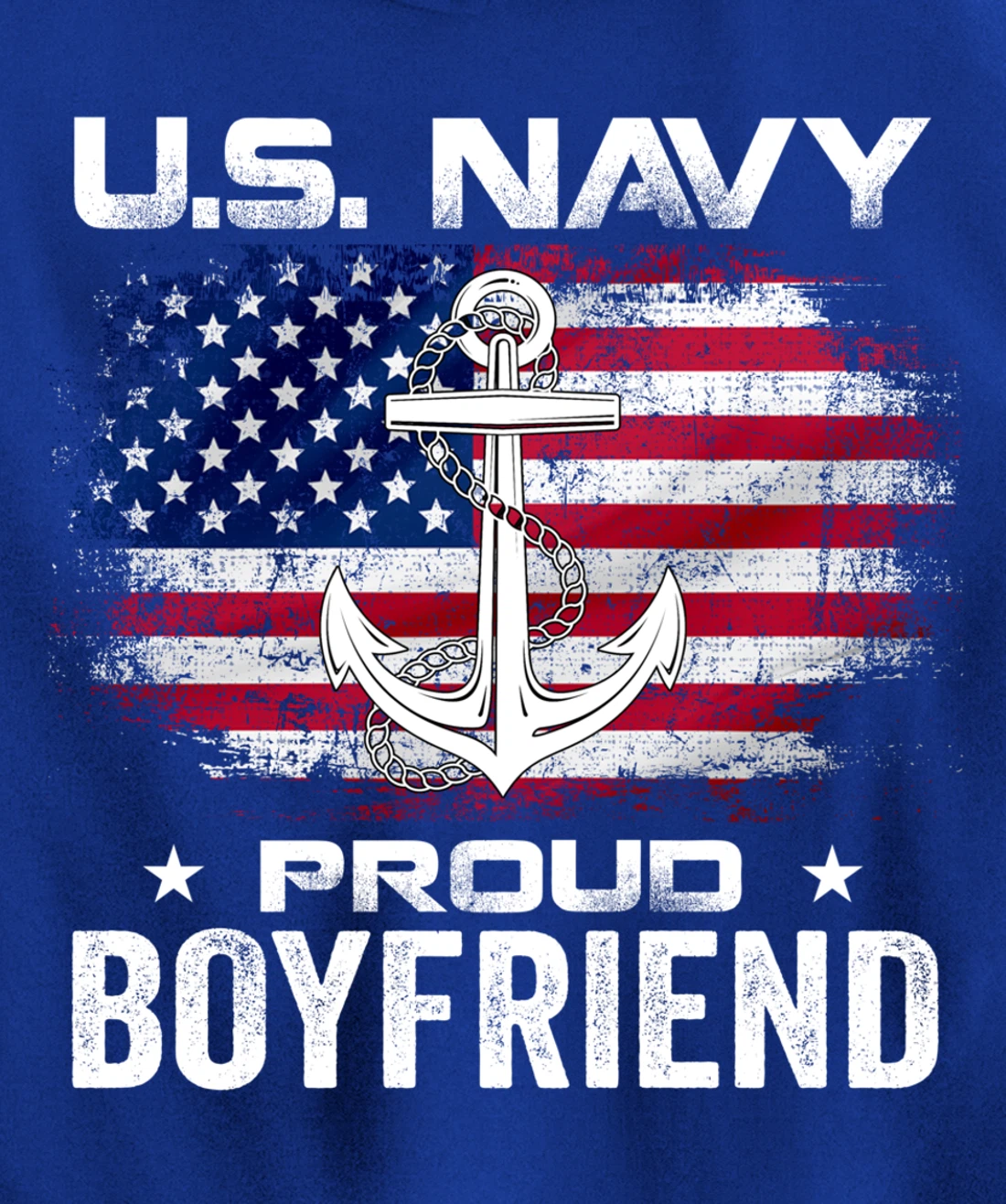 U.S Navy Proud Boyfriend With American Flag Gift Veteran Day Pullover Hoodie