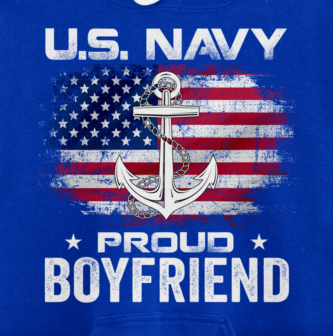 U.S Navy Proud Boyfriend With American Flag Gift Veteran Day Pullover Hoodie