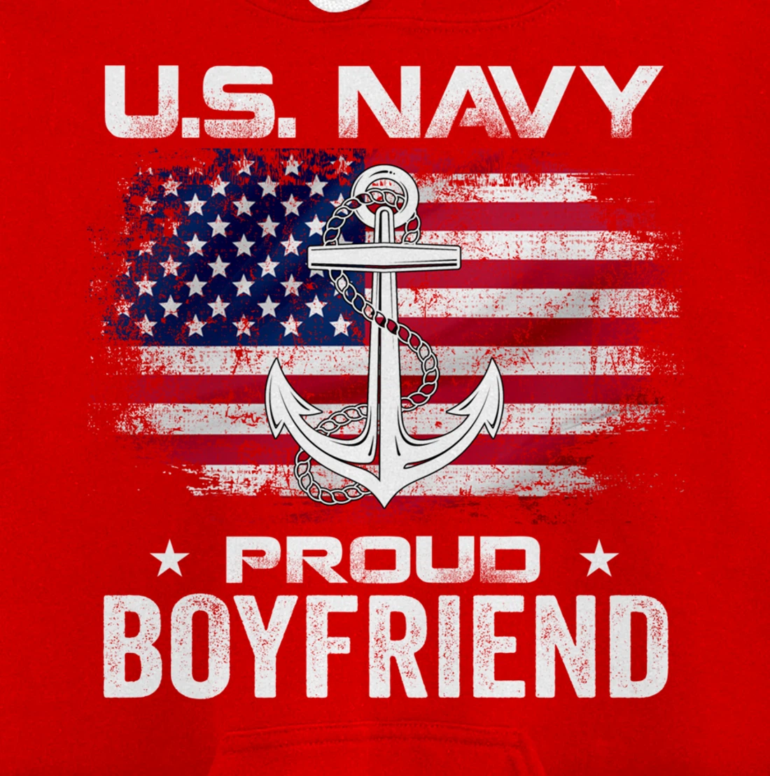 U.S Navy Proud Boyfriend With American Flag Gift Veteran Day Pullover Hoodie