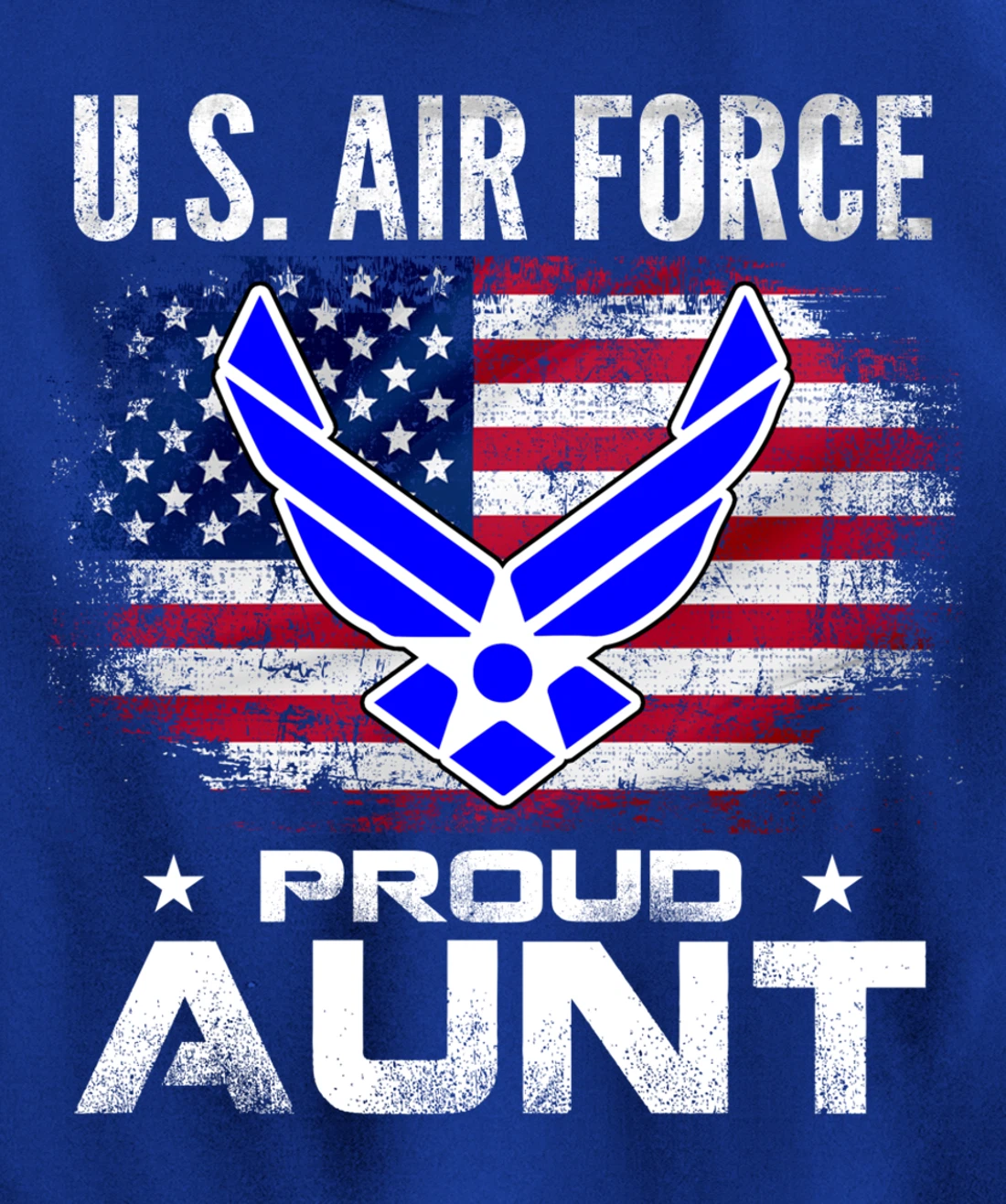 U.S Air Force Proud Aunt With American Flag Gift Veteran Pullover Hoodie