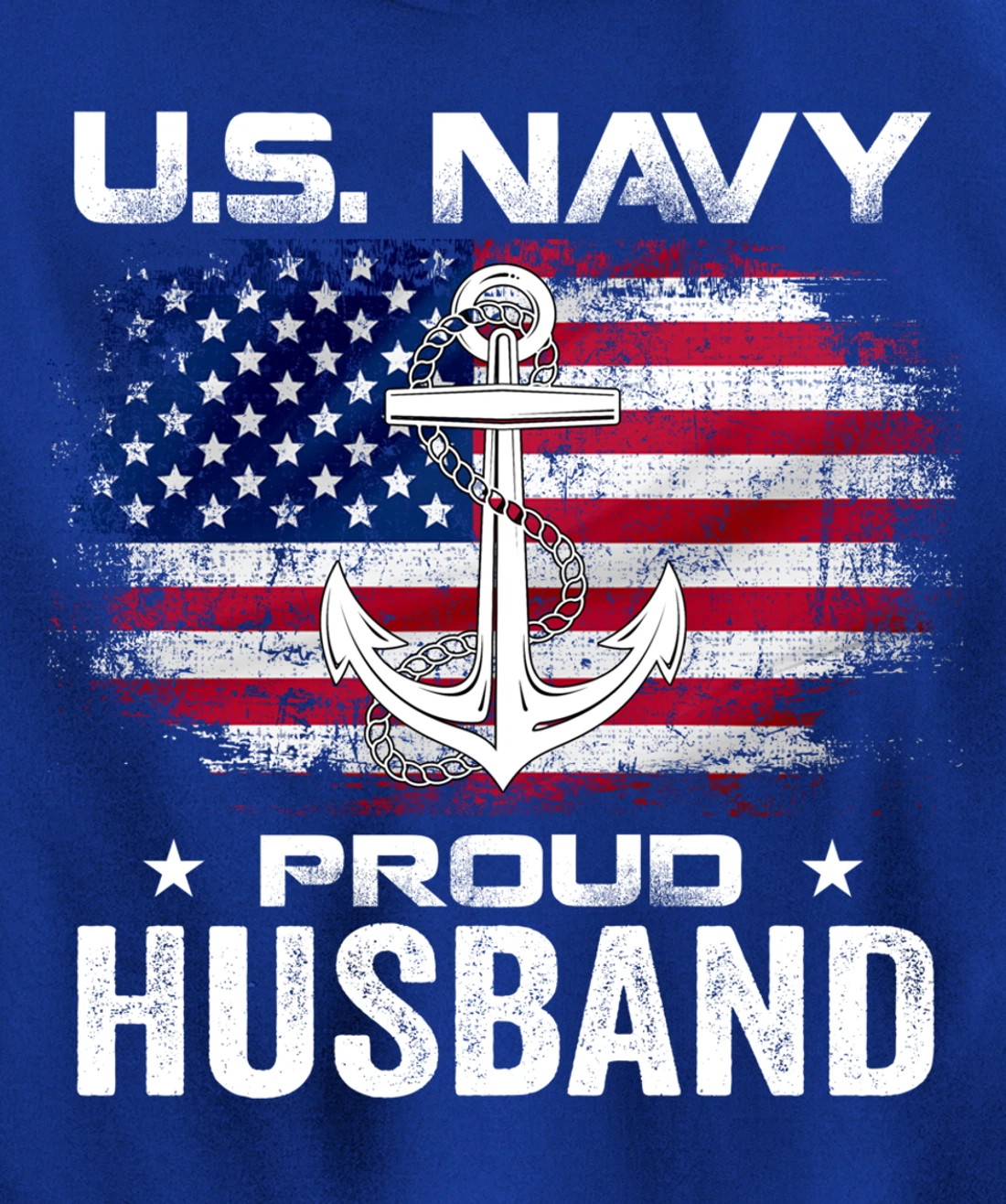 U.S Navy Proud Husband With American Flag Gift Veteran Pullover Hoodie