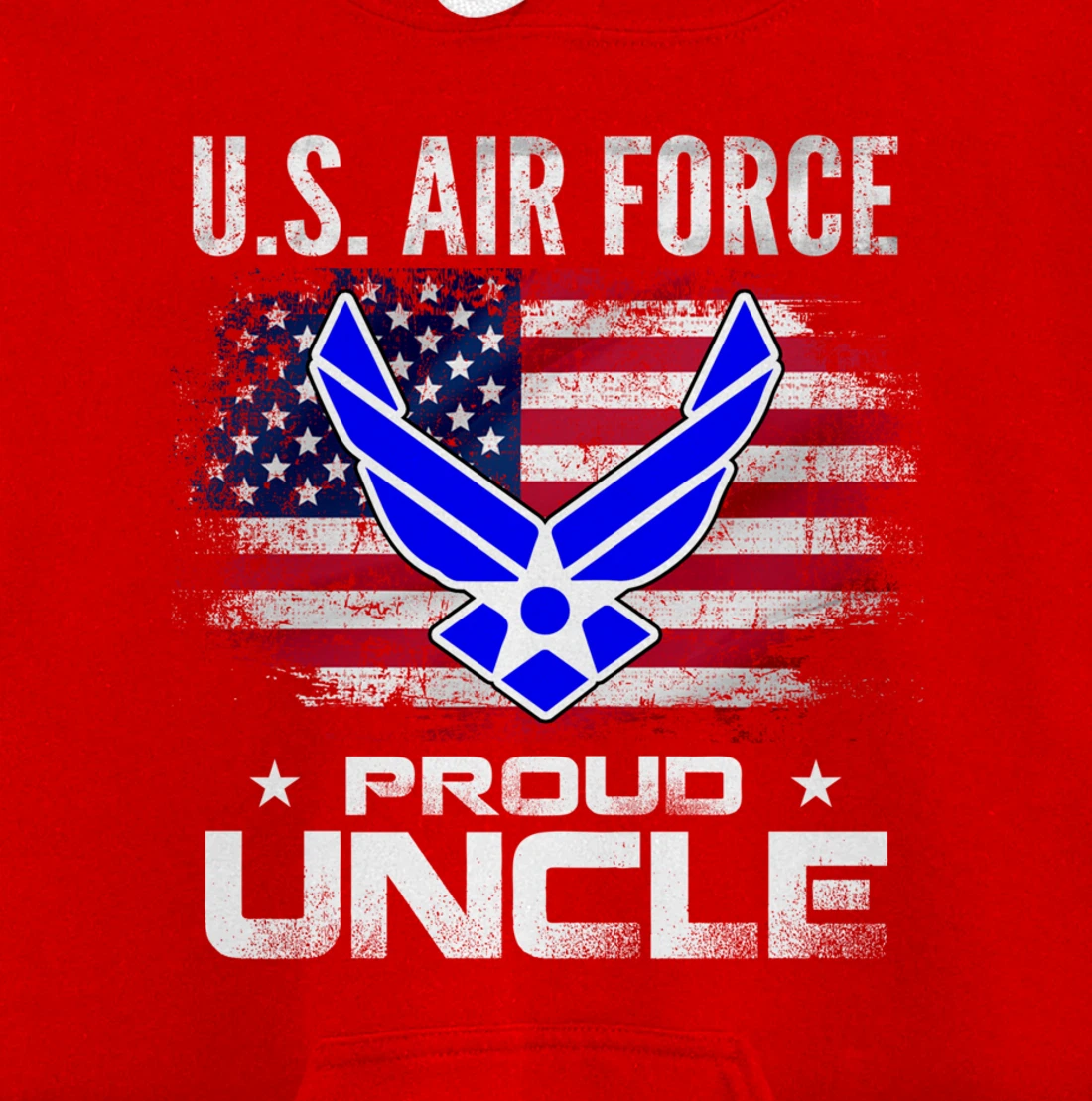 U.S Air Force Proud Uncle With American Flag Gift Veteran Pullover Hoodie