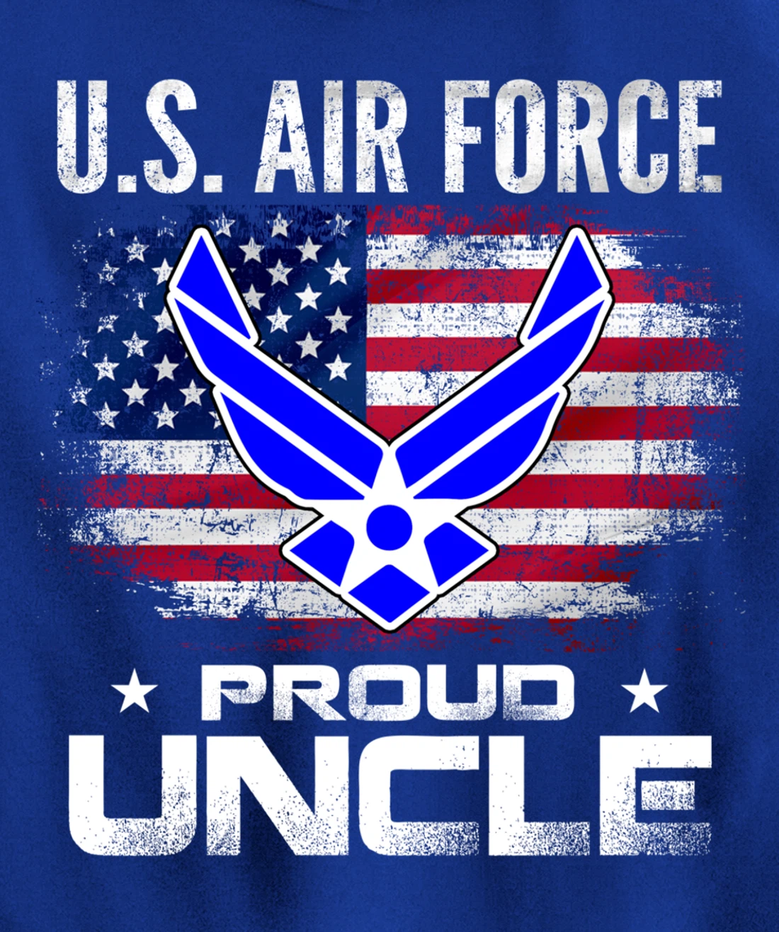 U.S Air Force Proud Uncle With American Flag Gift Veteran Pullover Hoodie