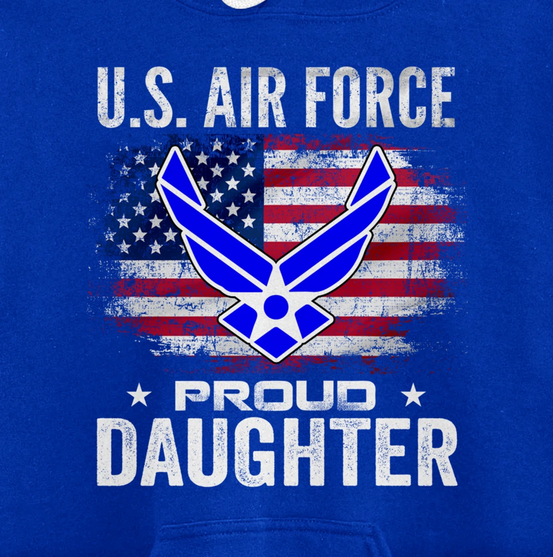 U.S Air Force Proud Daughter With American Flag Gift Veteran Pullover Hoodie