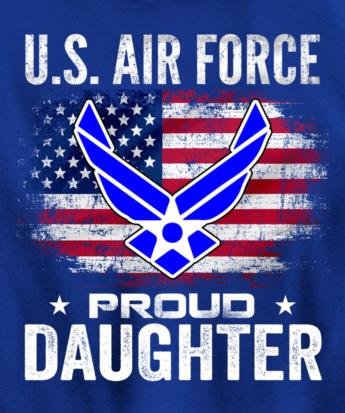 U.S Air Force Proud Daughter With American Flag Gift Veteran Pullover Hoodie