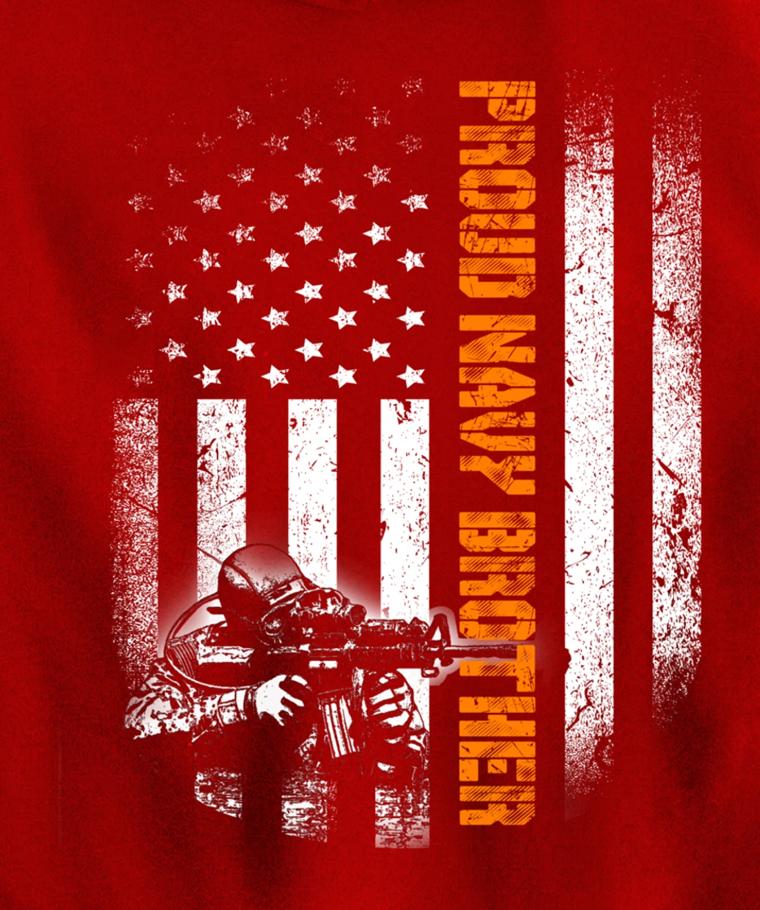 Proud Navy Brother Flag Heroes Tribute Memorial Veteran Pullover Hoodie