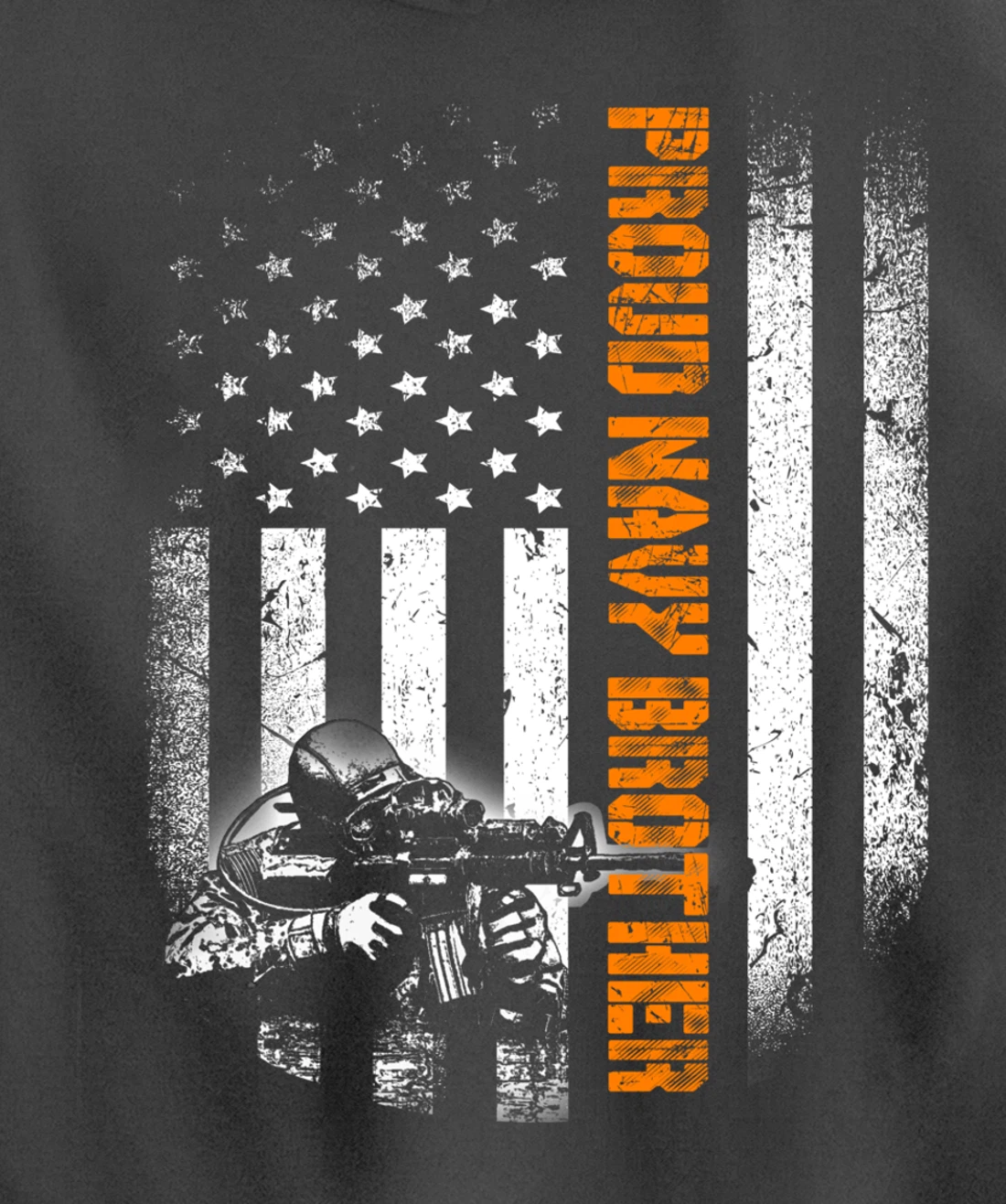 Proud Navy Brother Flag Heroes Tribute Memorial Veteran Pullover Hoodie