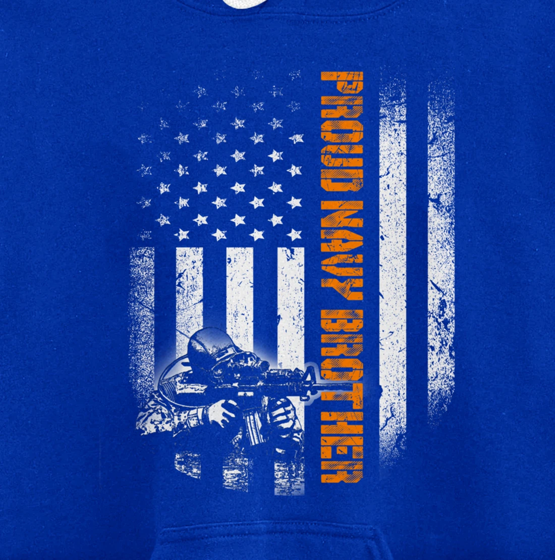 Proud Navy Brother Flag Heroes Tribute Memorial Veteran Pullover Hoodie