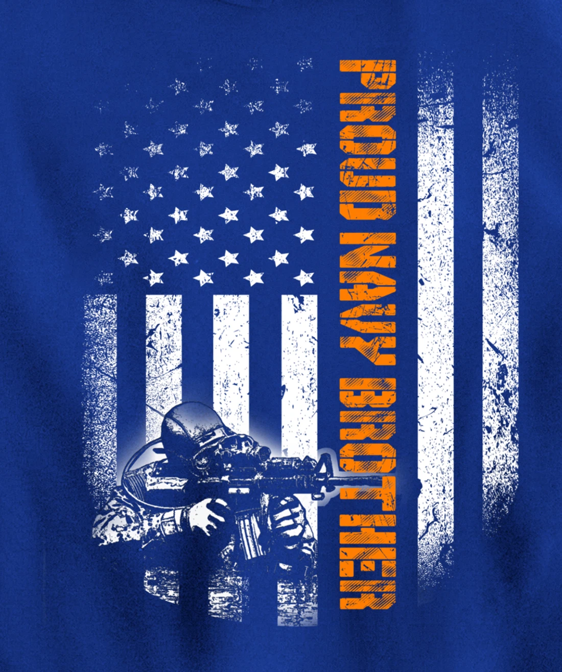 Proud Navy Brother Flag Heroes Tribute Memorial Veteran Pullover Hoodie