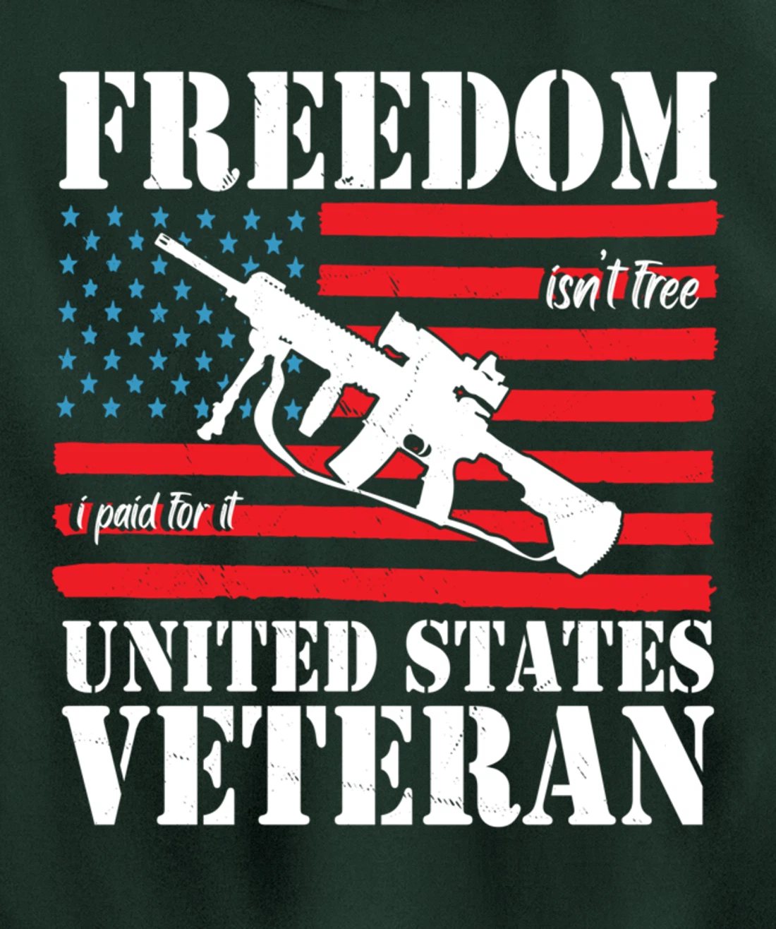 Freedom isn't free, I paid for it Veteran US Pullover Hoodie