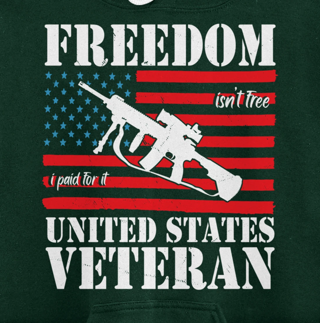 Freedom isn't free, I paid for it Veteran US Pullover Hoodie