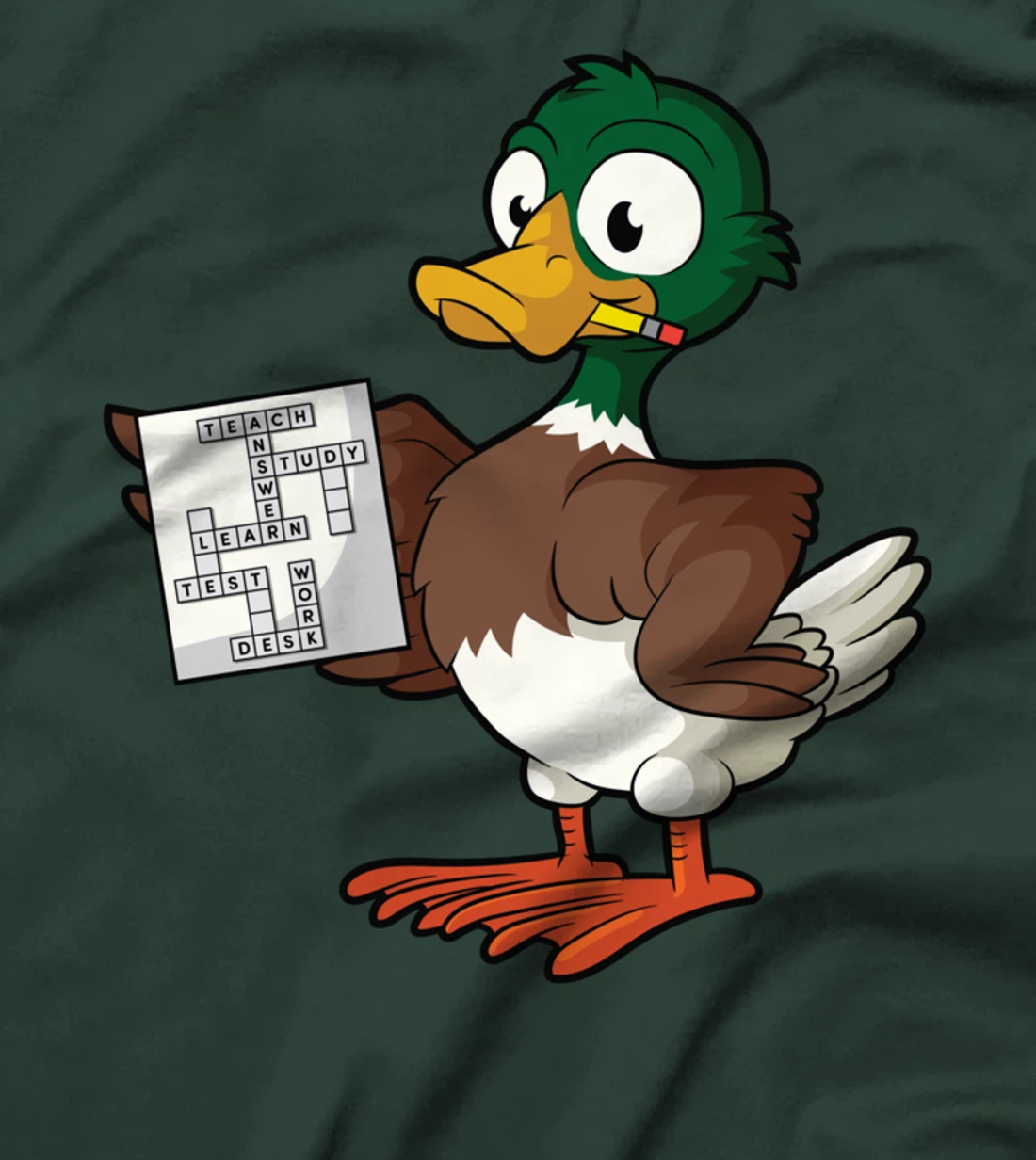 Duck solving crossword puzzle T-Shirt