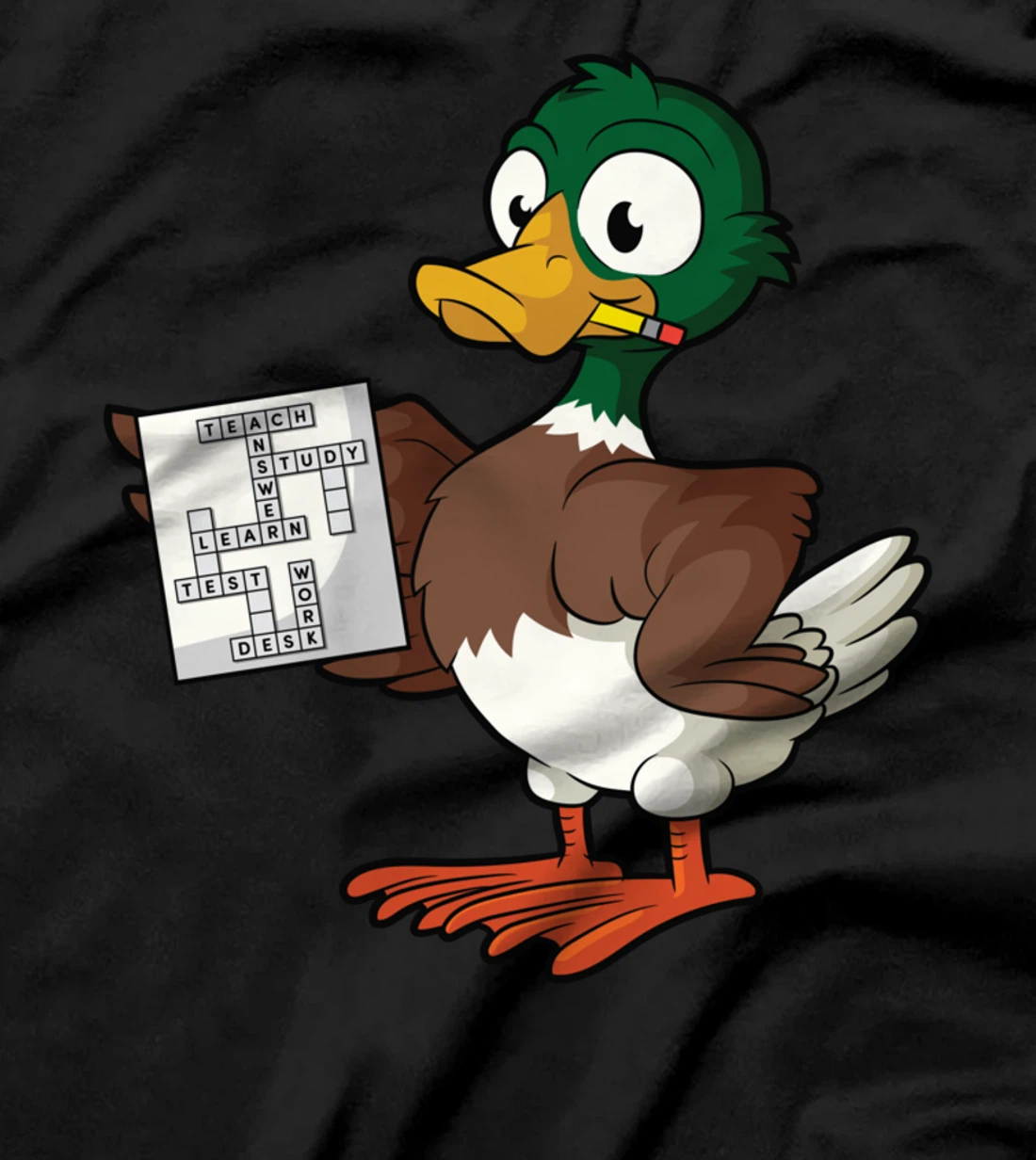 Duck solving crossword puzzle T-Shirt