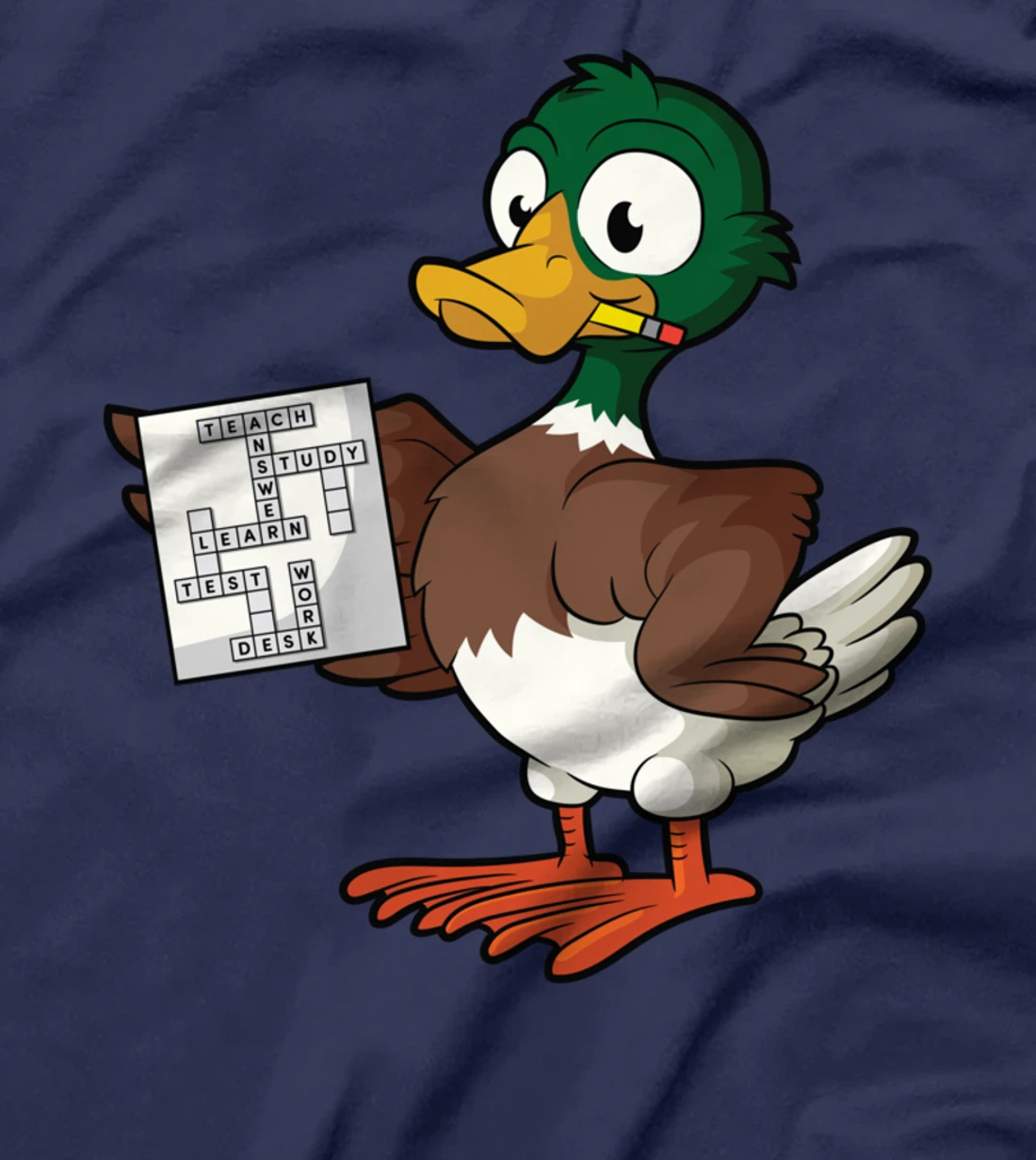 Duck solving crossword puzzle T-Shirt