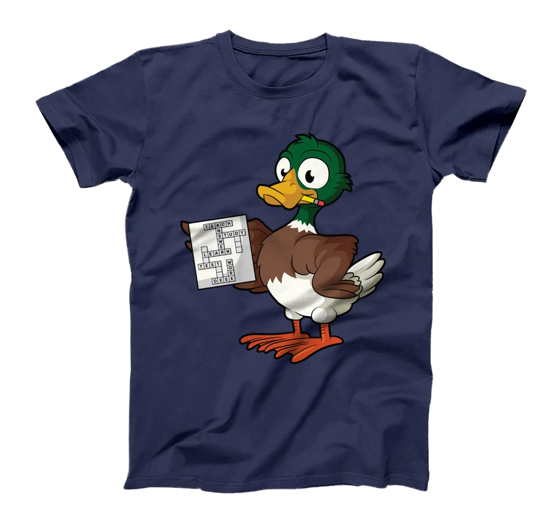 Duck solving crossword puzzle T-Shirt