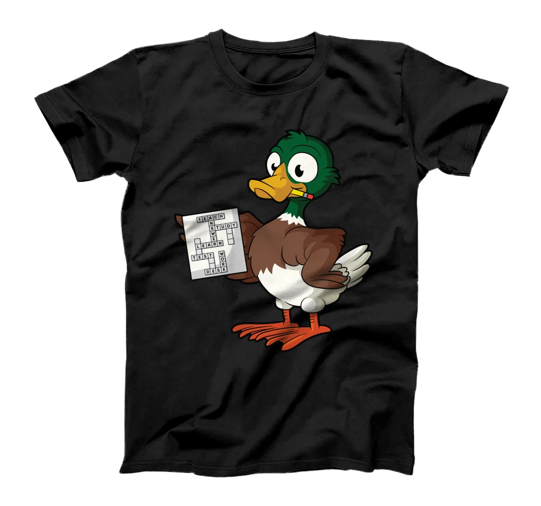 Duck solving crossword puzzle T-Shirt