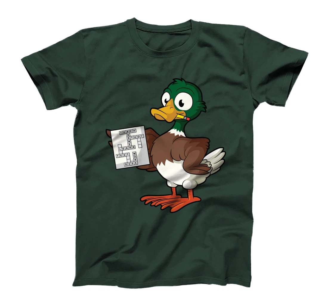 Duck solving crossword puzzle T-Shirt