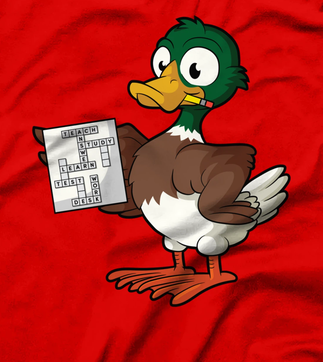 Duck solving crossword puzzle T-Shirt