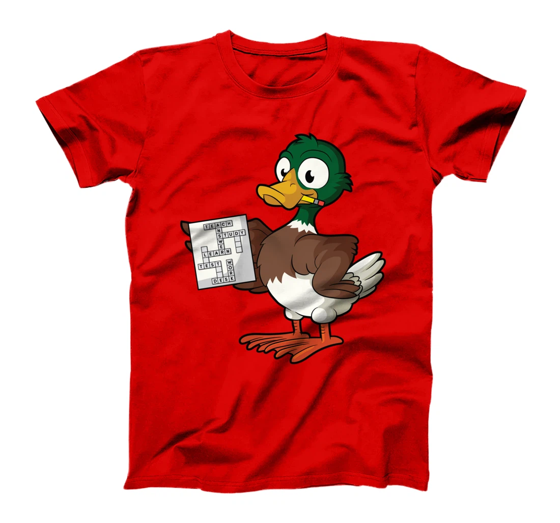 Duck solving crossword puzzle T-Shirt