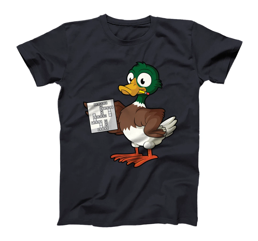 Duck solving crossword puzzle T-Shirt