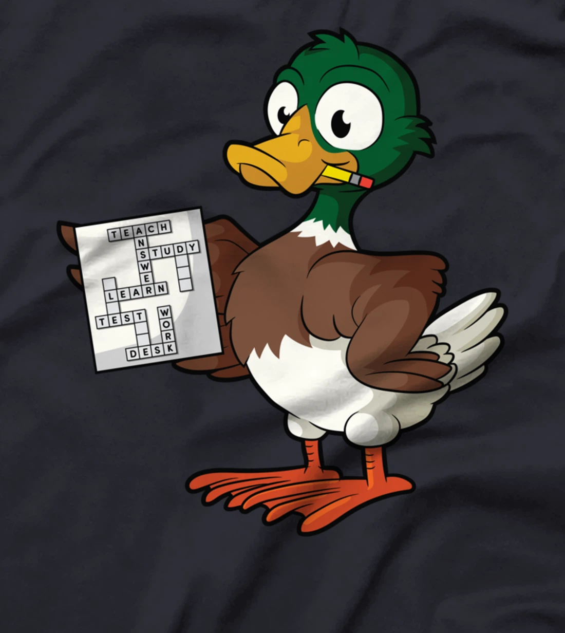 Duck solving crossword puzzle T-Shirt