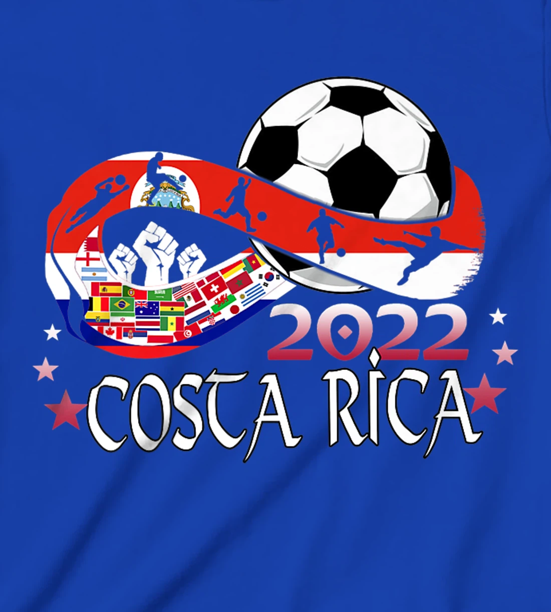 Costa Rica Flag Soccer Football Festival Team Costa Ricans T-Shirt, Kid T-Shirt and Women T-Shirt