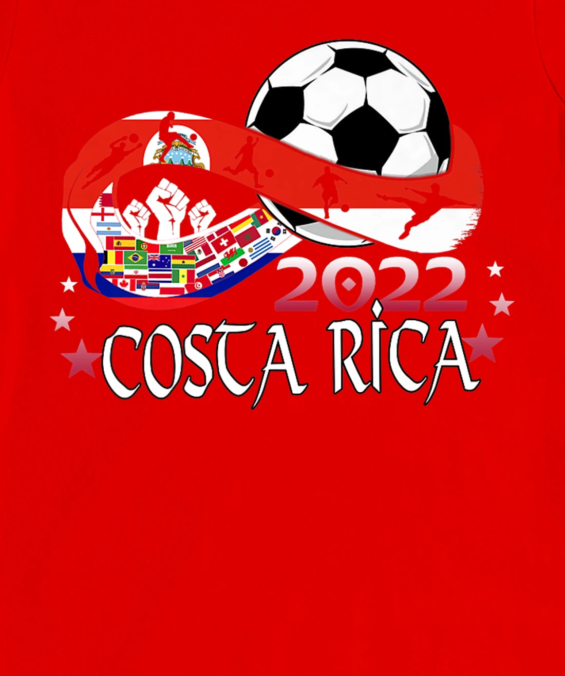 Costa Rica Flag Soccer Football Festival Team Costa Ricans T-Shirt, Kid T-Shirt and Women T-Shirt