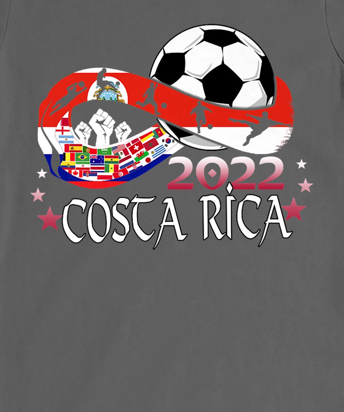 Costa Rica Flag Soccer Football Festival Team Costa Ricans T-Shirt, Kid T-Shirt and Women T-Shirt