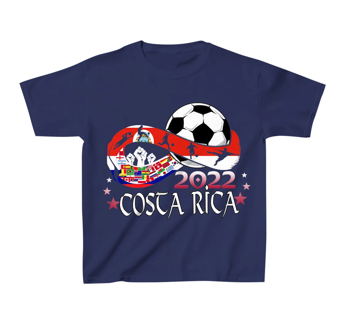 Costa Rica Flag Soccer Football Festival Team Costa Ricans T-Shirt, Kid T-Shirt and Women T-Shirt