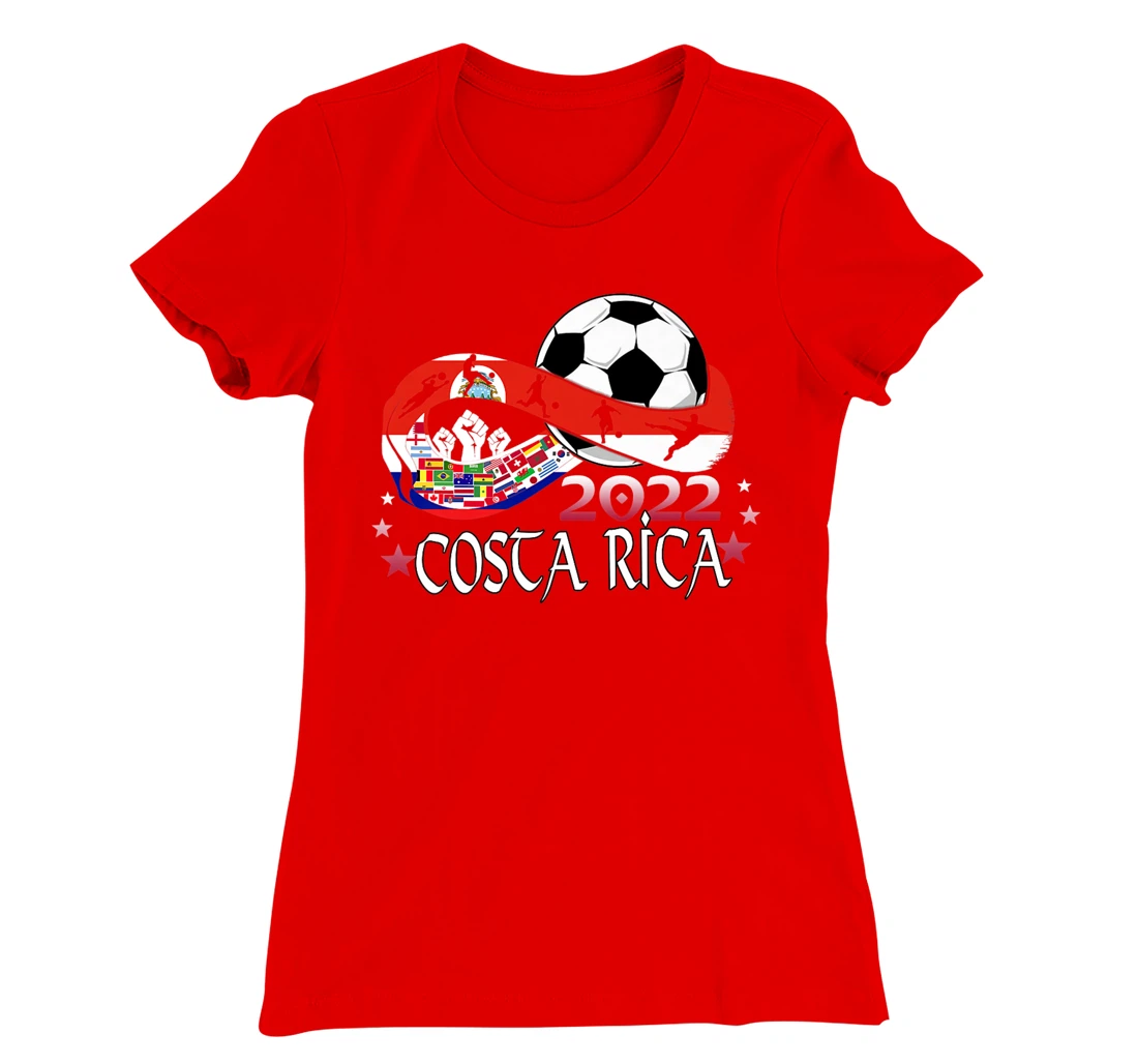 Costa Rica Flag Soccer Football Festival Team Costa Ricans T-Shirt, Kid T-Shirt and Women T-Shirt