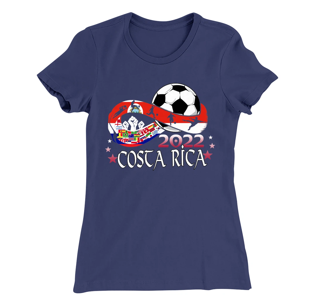 Costa Rica Flag Soccer Football Festival Team Costa Ricans T-Shirt, Kid T-Shirt and Women T-Shirt