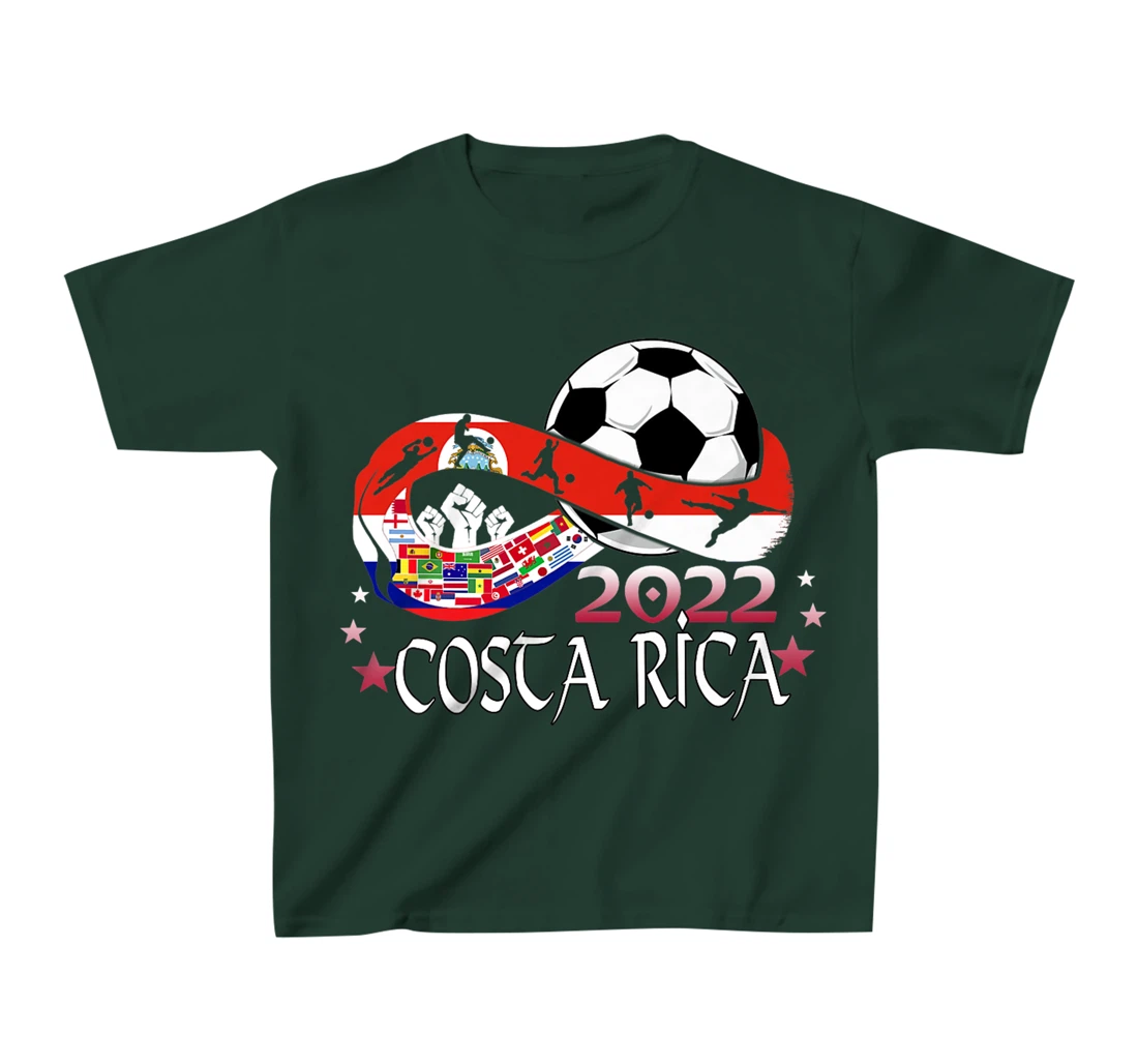 Costa Rica Flag Soccer Football Festival Team Costa Ricans T-Shirt, Kid T-Shirt and Women T-Shirt