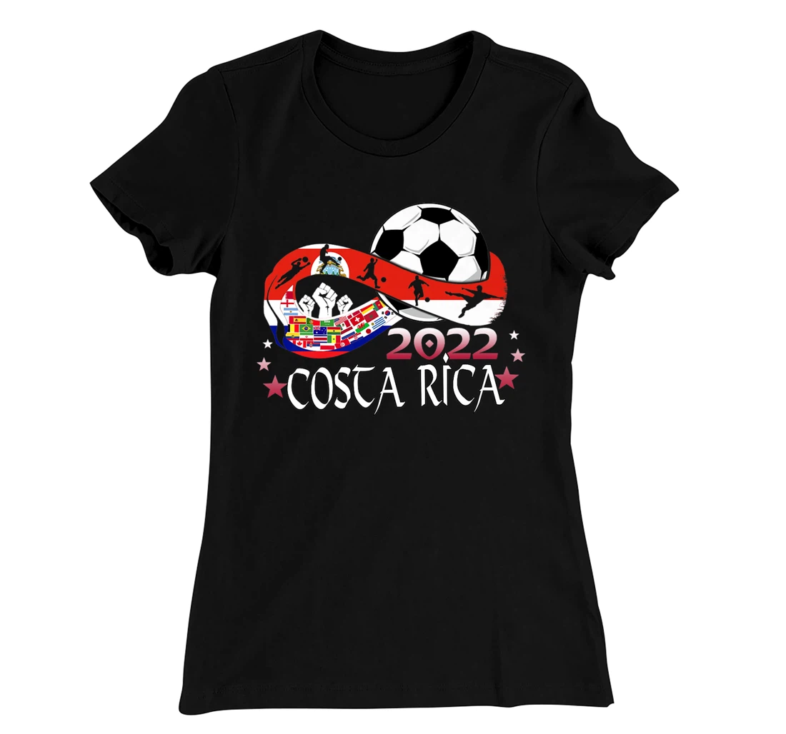 Costa Rica Flag Soccer Football Festival Team Costa Ricans T-Shirt, Kid T-Shirt and Women T-Shirt