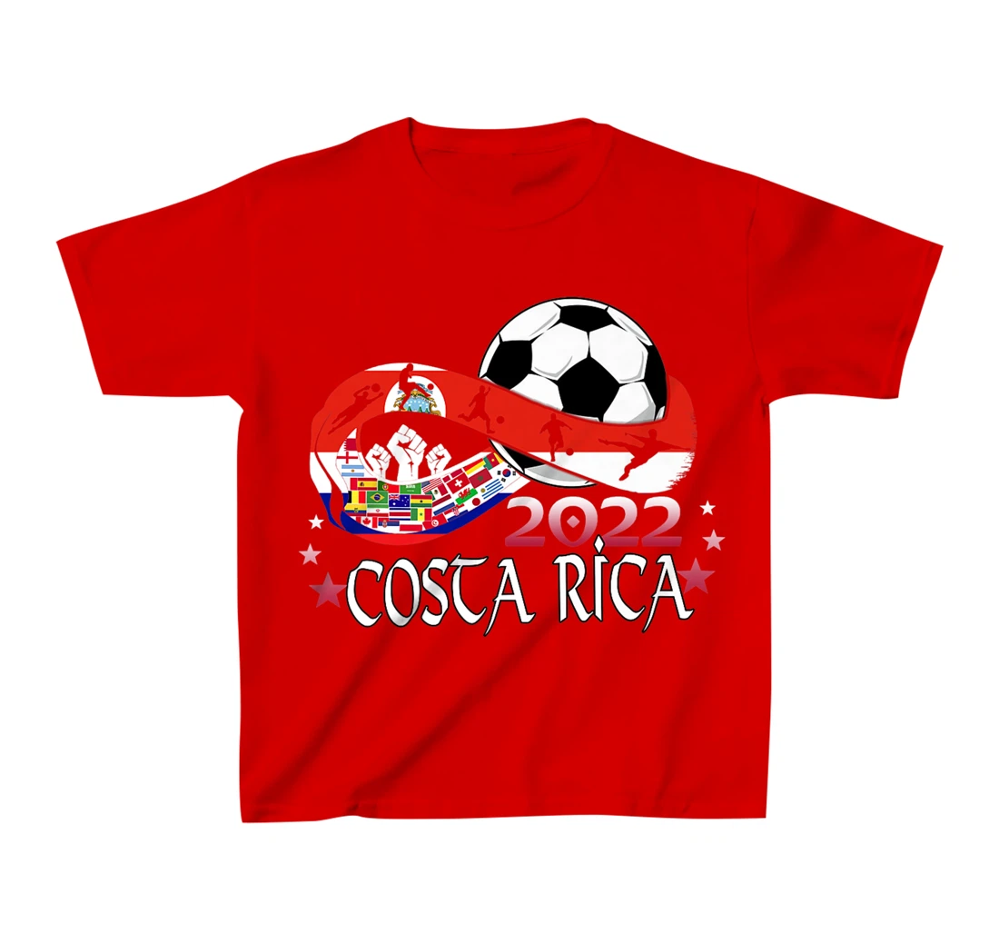 Costa Rica Flag Soccer Football Festival Team Costa Ricans T-Shirt, Kid T-Shirt and Women T-Shirt