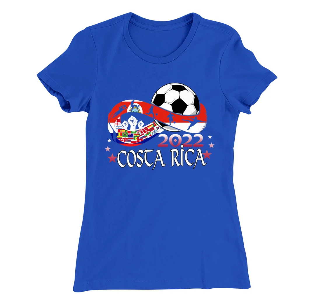 Costa Rica Flag Soccer Football Festival Team Costa Ricans T-Shirt, Kid T-Shirt and Women T-Shirt