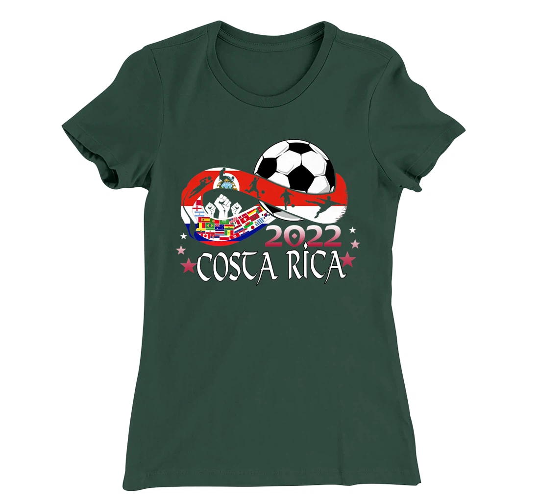 Costa Rica Flag Soccer Football Festival Team Costa Ricans T-Shirt, Kid T-Shirt and Women T-Shirt