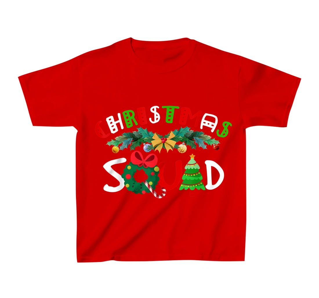 Christmas Squad Pajamas Funny Matching Family Xmas 2022 T-Shirt, Kid T-Shirt and Women T-Shirt