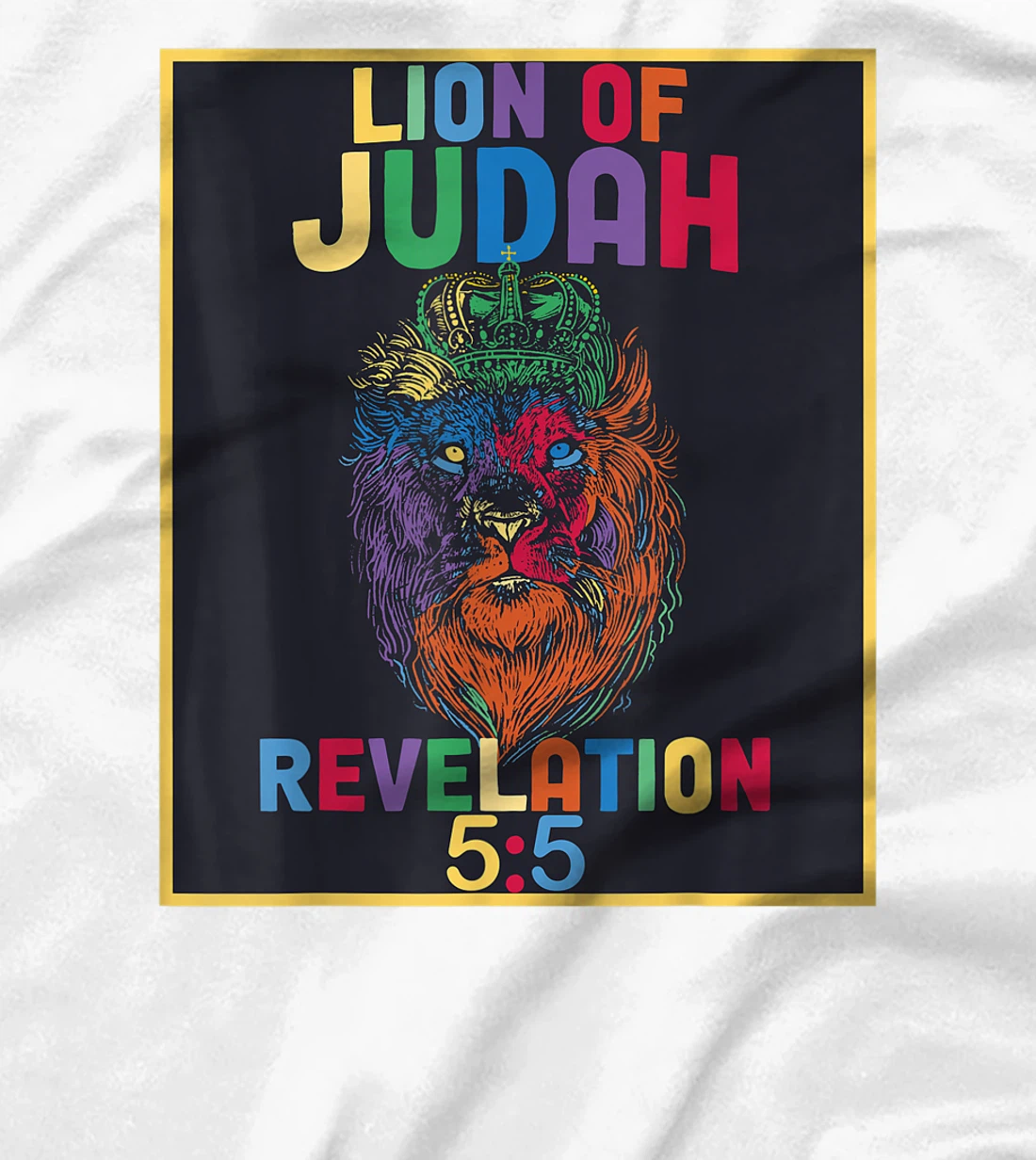 Lion of Judah Revelation 5:5 Bible Verse Christian Saying T-Shirt, Women T-Shirt