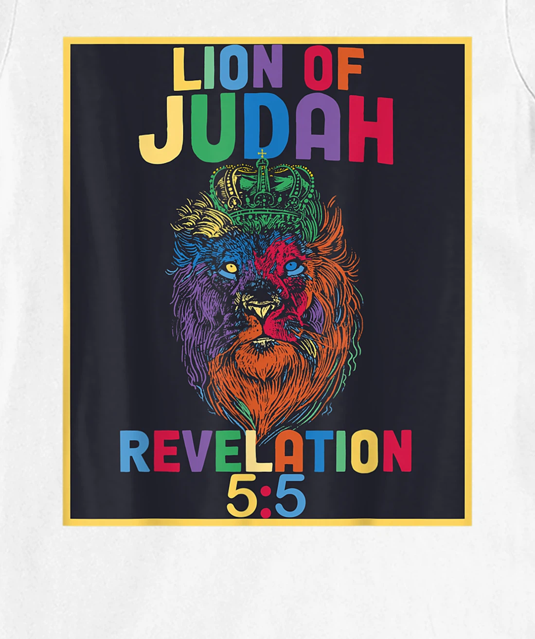 Lion of Judah Revelation 5:5 Bible Verse Christian Saying T-Shirt, Women T-Shirt