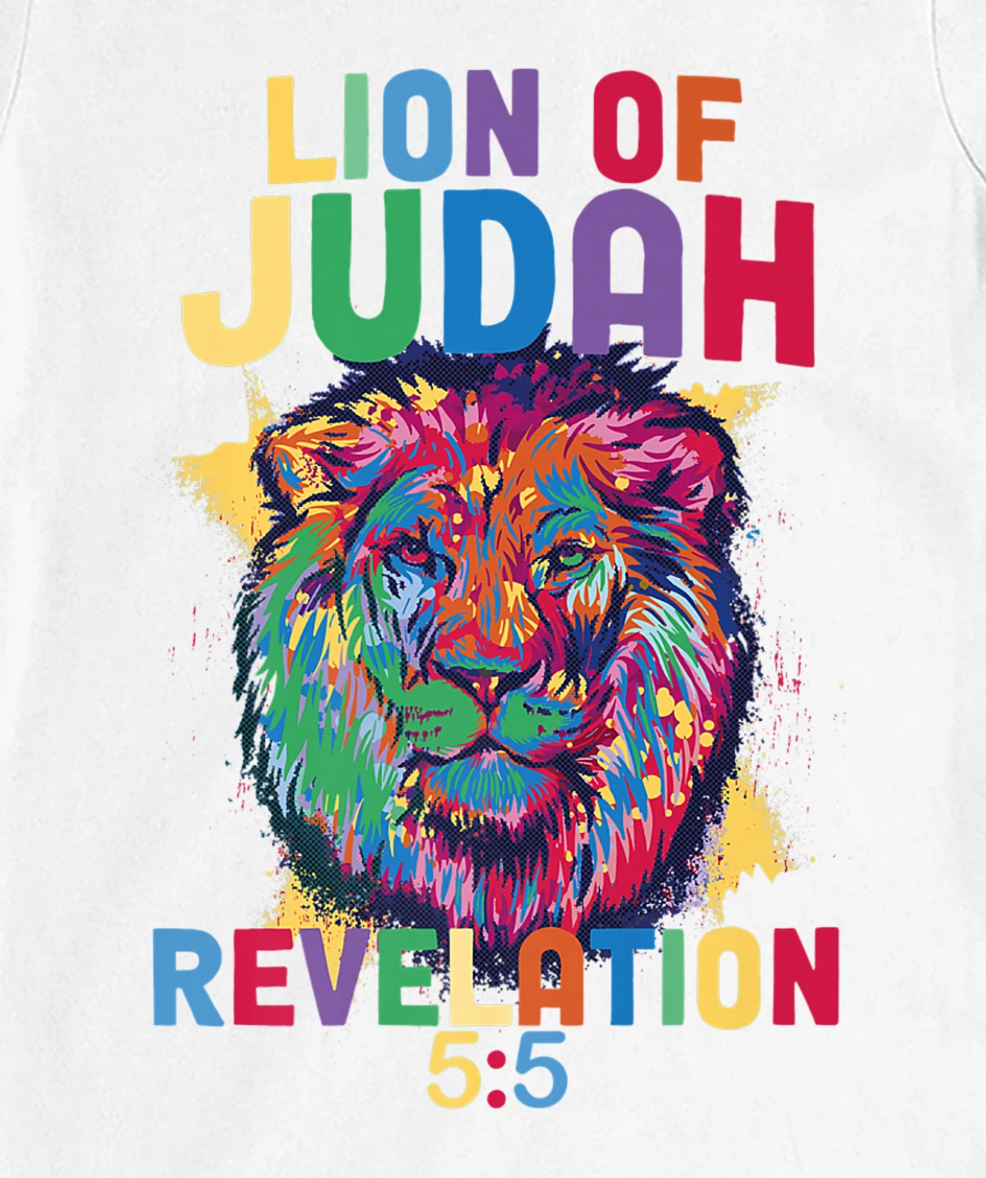 Lion of Judah Revelation 5:5 Christian Saying Bible Verse T-Shirt, Women T-Shirt